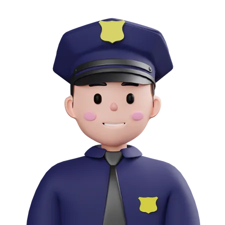 Policier  3D Icon