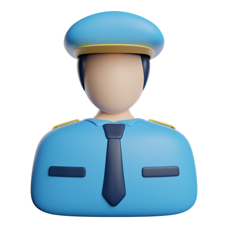 Policier  3D Icon