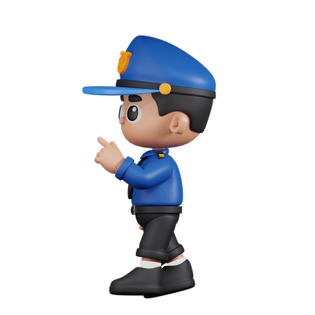 Policier avec Touch  3D Illustration