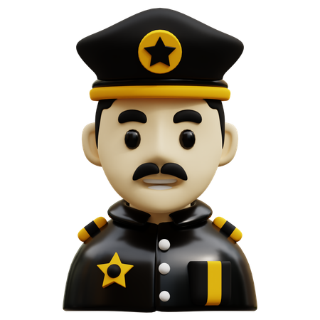 Policier  3D Icon