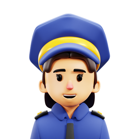 Femme policier  3D Icon