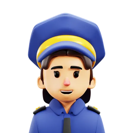 Femme policier  3D Icon