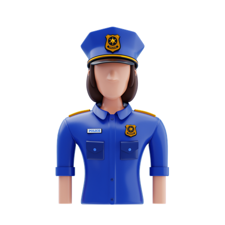 Femme policière  3D Icon