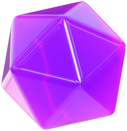 Polígono morado  3D Icon