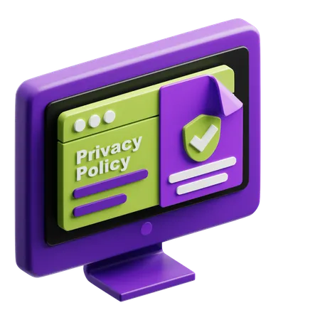 Política de Privacidade  3D Icon