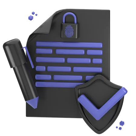 Politica de seguridad  3D Icon