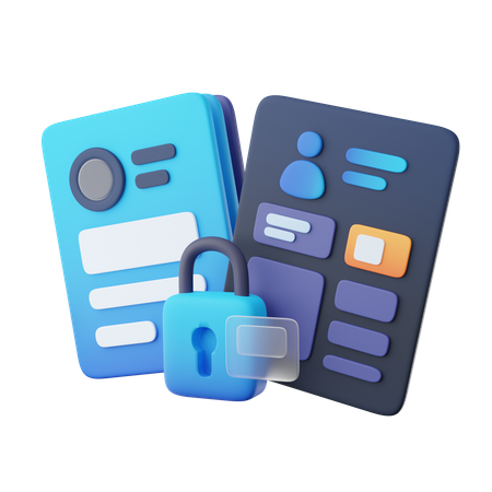 Política y privacidad del metaverso  3D Icon
