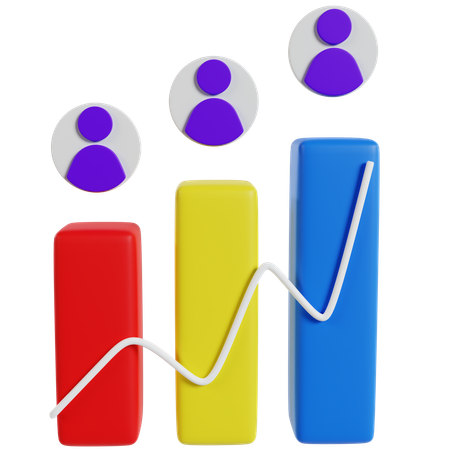 Political Bar Graph Representation  3D Icon