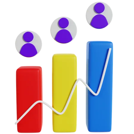 Political Bar Graph Representation  3D Icon