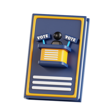 Political Book  3D Icon