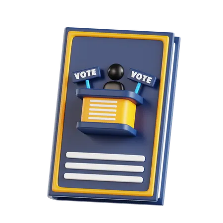 Political Book  3D Icon