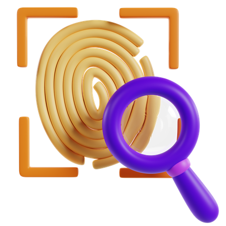 Political Fingerprint Scan Illustration  3D Icon