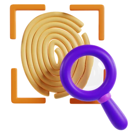 Political Fingerprint Scan Illustration  3D Icon