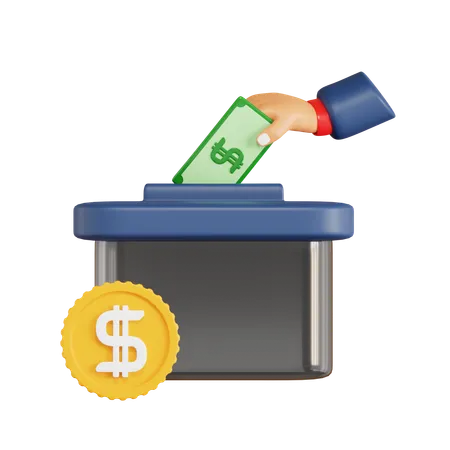 Political Fundraising  3D Icon