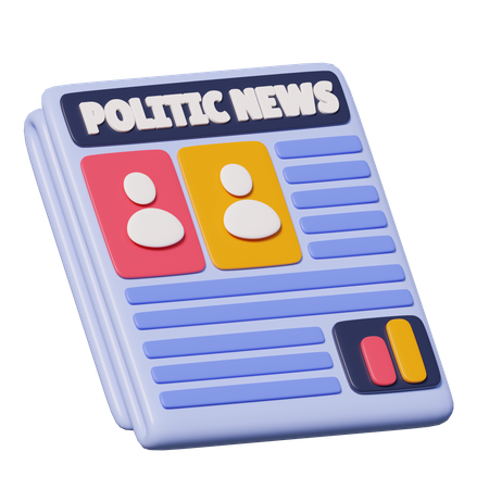 정치 신문  3D Icon
