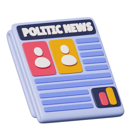 정치 신문  3D Icon