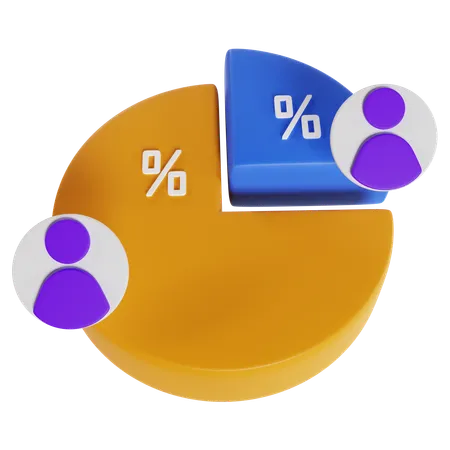 Political Pie Chart Analysis  3D Icon