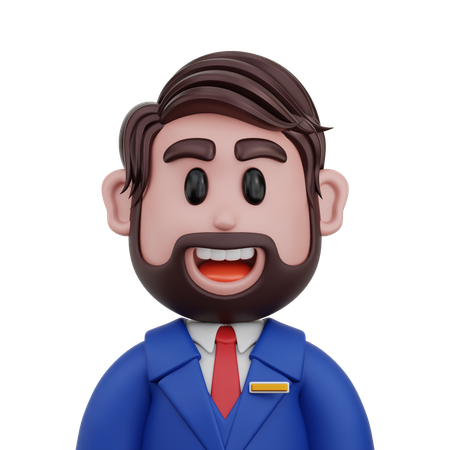 Político  3D Icon