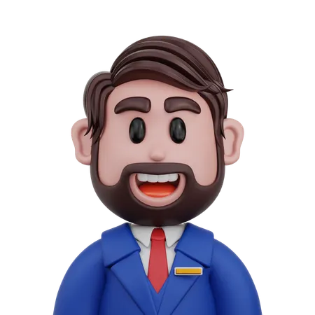 Político  3D Icon