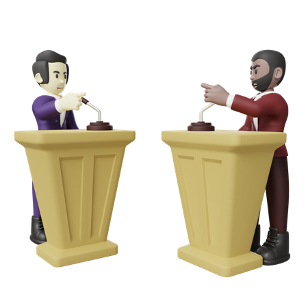 Debate Político  3D Illustration