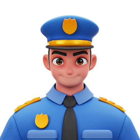 Polizei  3D Illustration