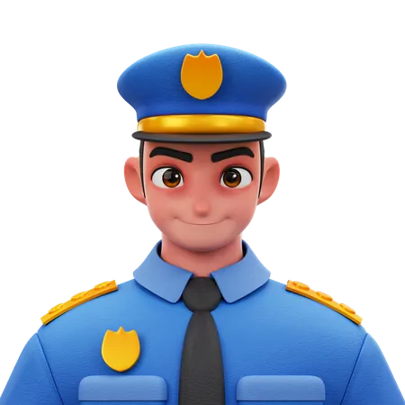 Polizei  3D Illustration