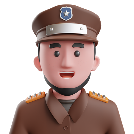 Polizei  3D Illustration