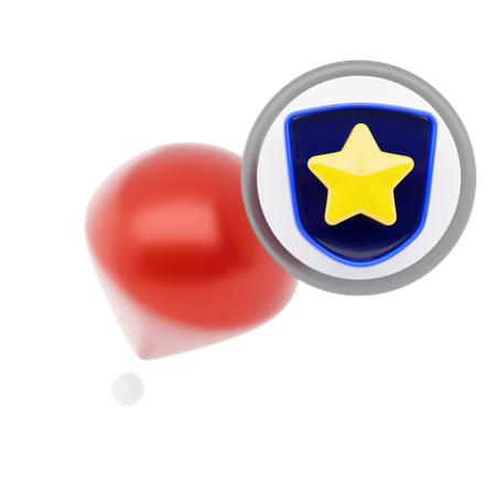 Polizei-Anstecker  3D Icon