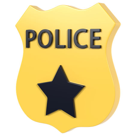 Polizeiabzeichen  3D Illustration
