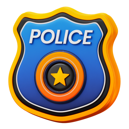 Polizeiabzeichen  3D Icon