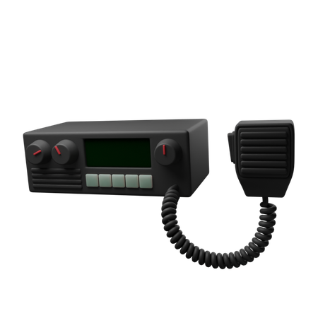 Polizeiautoradio  3D Icon