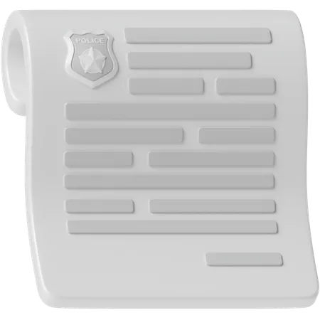 Polizeibericht  3D Icon