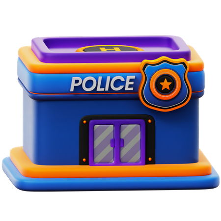 Polizei Büro  3D Icon