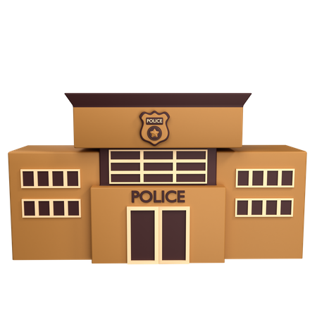 Polizei Büro  3D Icon