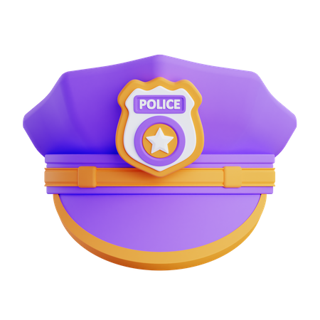 Polizeimütze 3D Icon