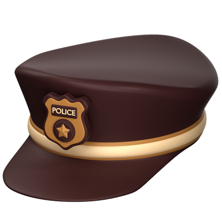 Polizeimütze  3D Icon