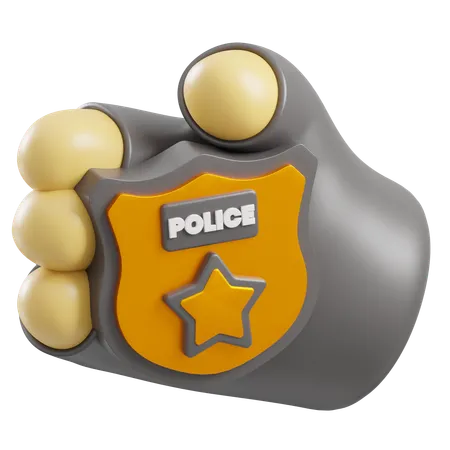 Polizei zeichen  3D Icon