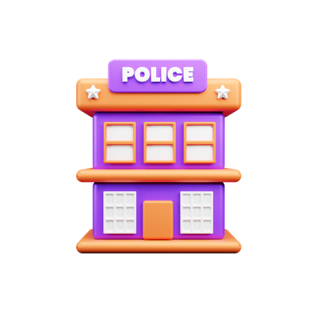 Polizeistation  3D Icon