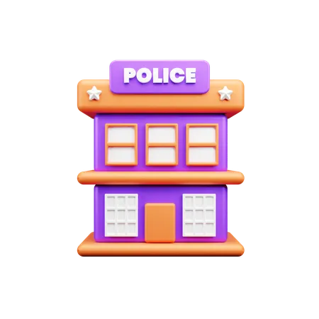 Polizeistation  3D Icon