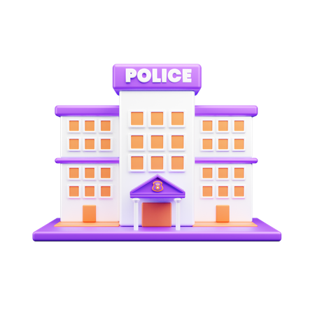 Polizeistation  3D Icon