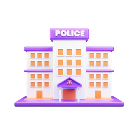 Polizeistation  3D Icon