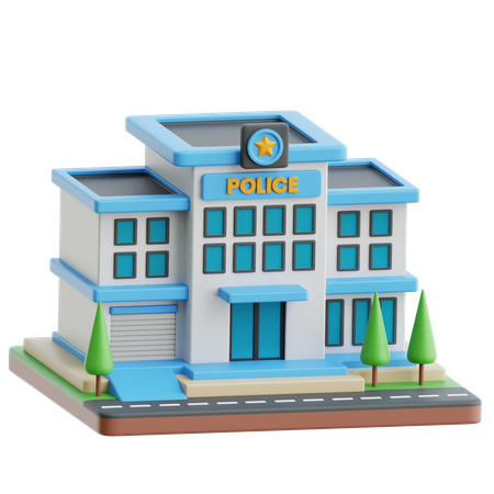 Polizeistation  3D Icon