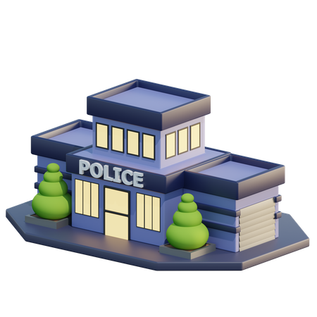 Polizeistation  3D Icon