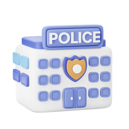 Polizeistation  3D Icon