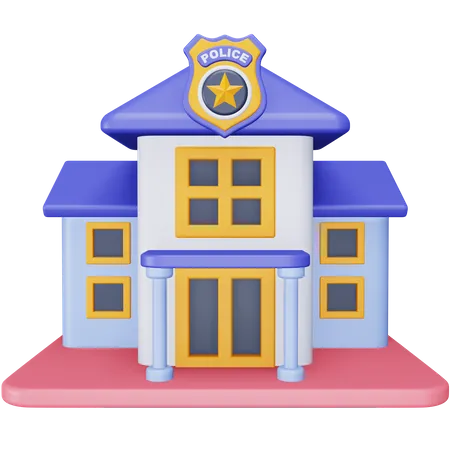 Polizeistation  3D Icon