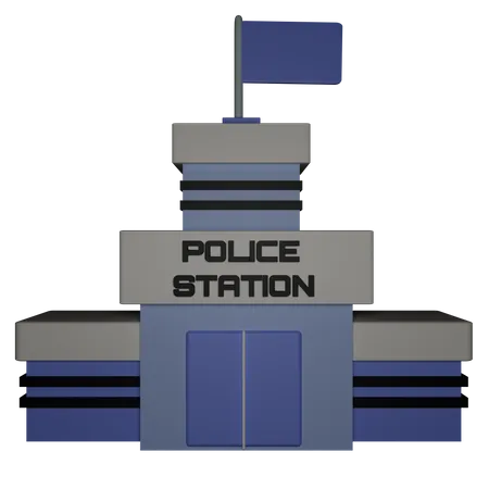 Polizeistation  3D Icon