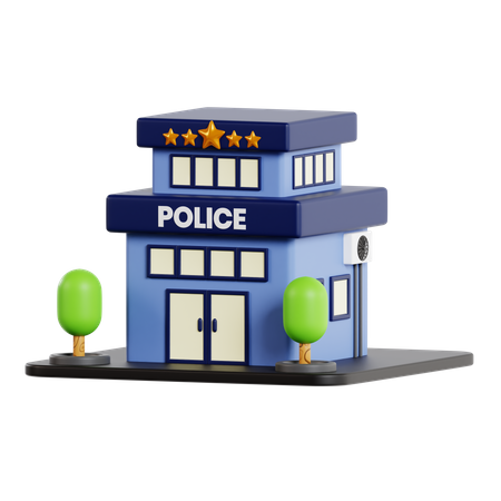 Polizeistation  3D Icon