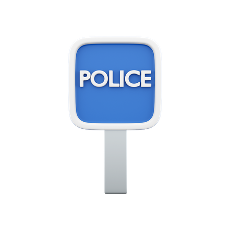 Tafel der Polizeistation  3D Icon