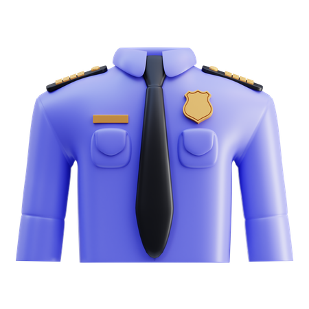 Polizeiuniform  3D Icon