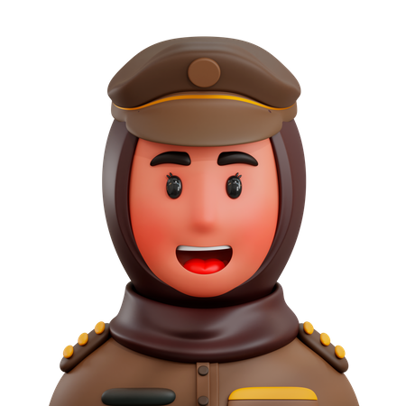 Polizistin  3D Illustration
